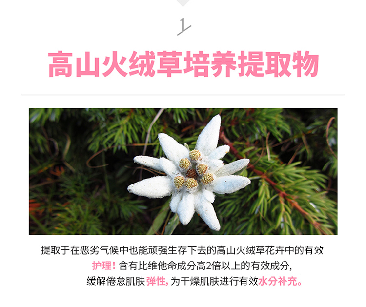 WONJIN EFFECT原辰复颜焕肤雪绒花面膜【30g*10片/盒】提拉紧致改善细纹