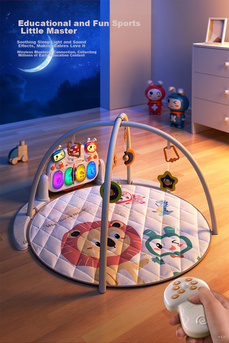 Детский мобиль Tumama Kids для кроватки, развивающая игрушка для новорожденных от 0 до 1 года, музыкальный мобиль с проектором и пультом ДУ