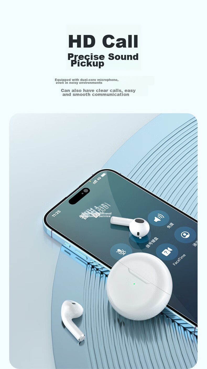 Беспроводные наушники WITGOER Bluetooth 5.0, полувкладыши, с ультрадолгим временем работы от батареи, шумоподавлением, универсальные для Xiaomi Vivo