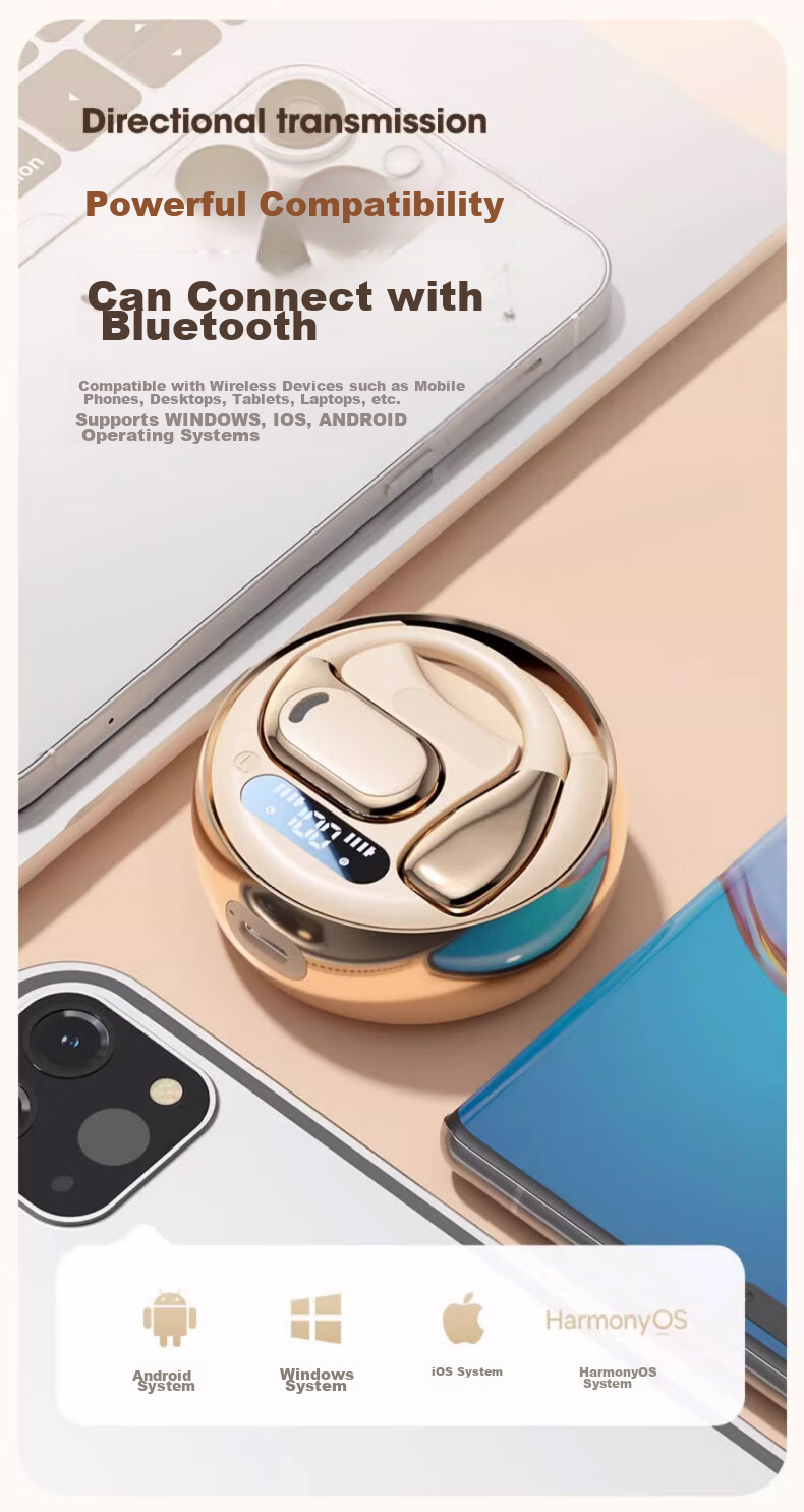 Беспроводные наушники Latuo, совместимые с Apple Bluetooth, модель 2026, спортивные, для бега, с шумоподавлением, оголовье, долговечная батарея, не вкладыши