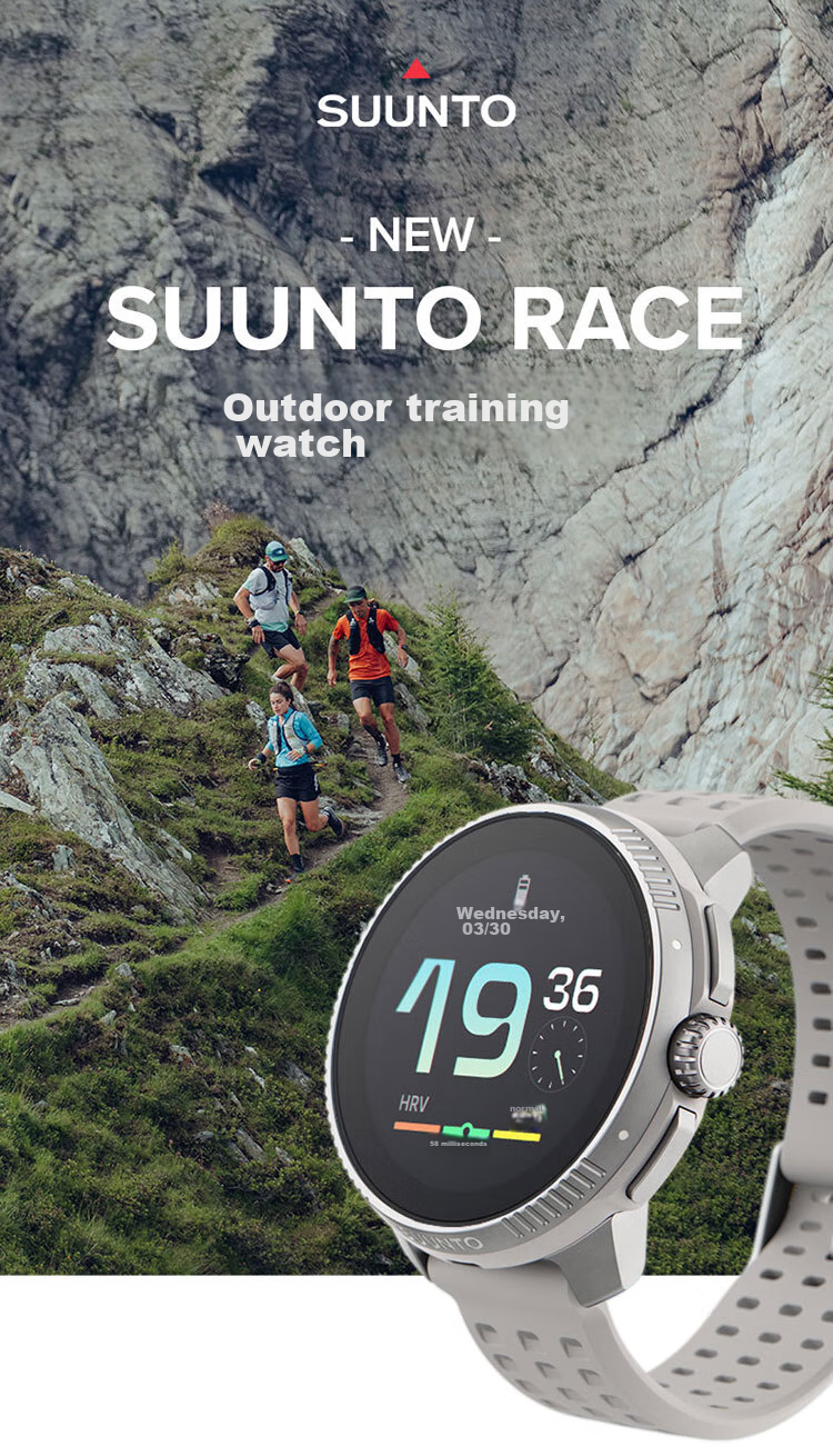 Смарт-часы SUUNTO Race Outdoor Training Wristwatch, для бега по пересеченной местности, с измерением пульса и кислорода в крови, спортивные, мужские, женские, фиолетовые
