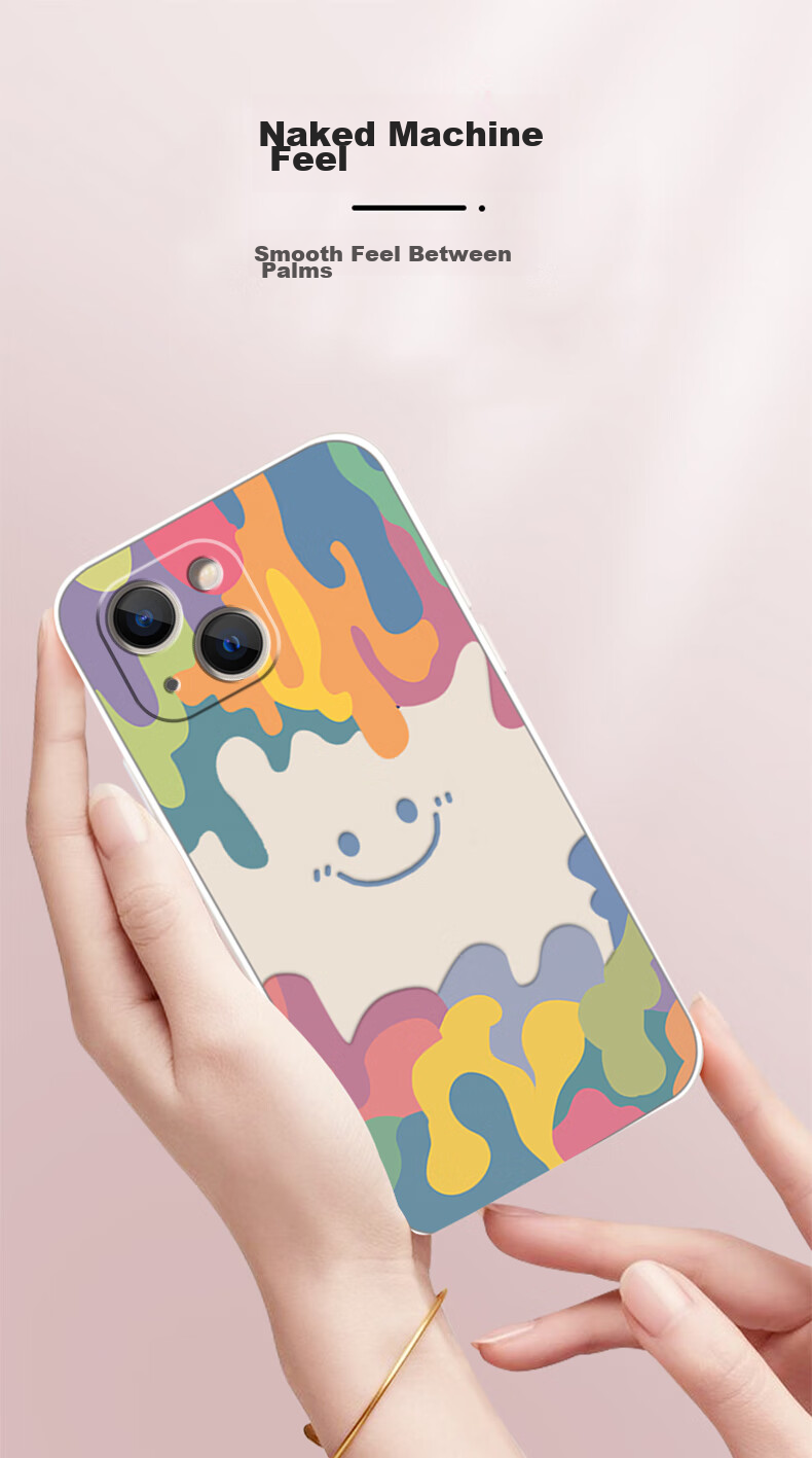 Чехол для iPhone 13 Mini ZiTai, силиконовый, противоударный, со стразами, с рисунком "Смайлик"