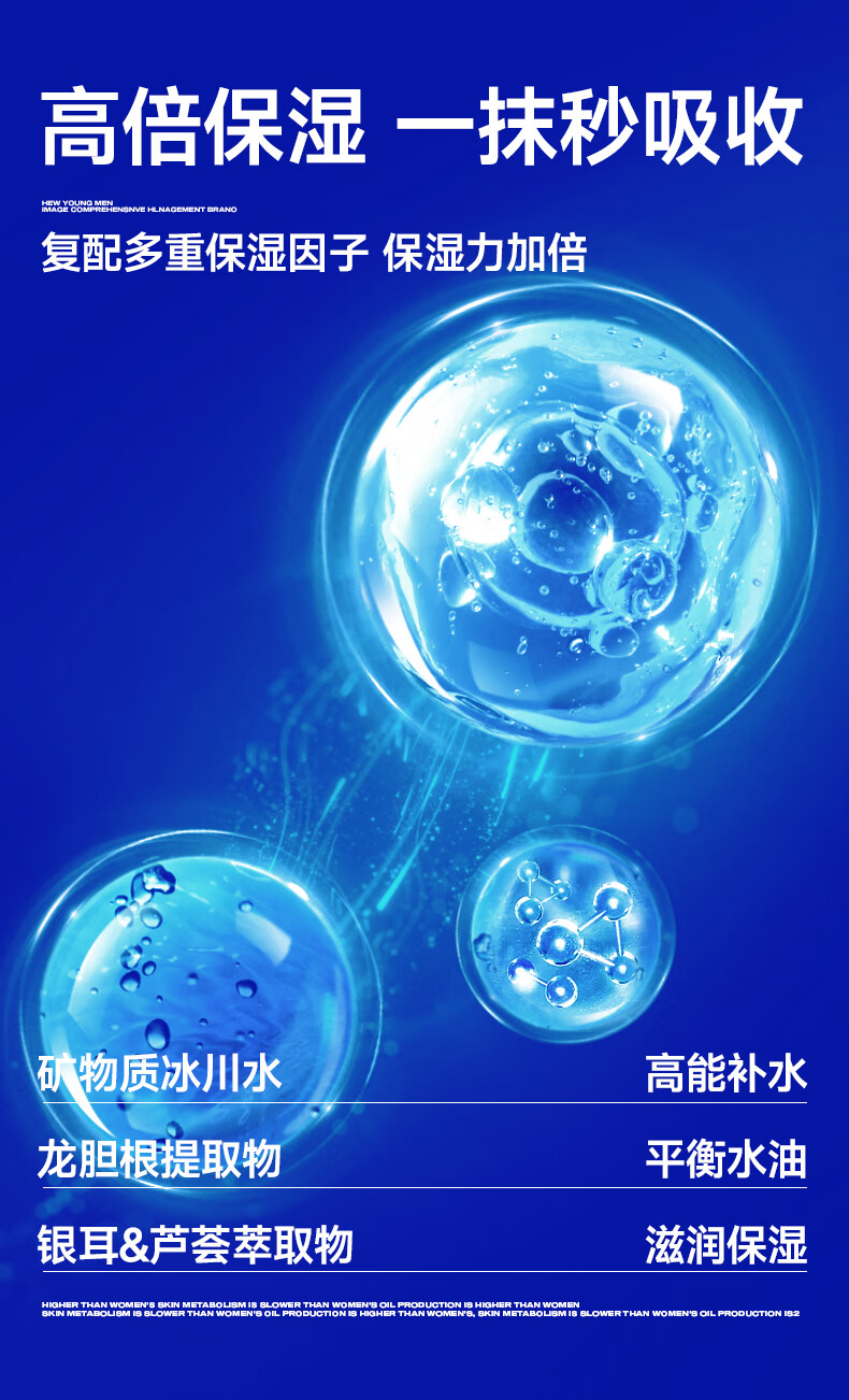 尊蓝烟酰胺保湿面霜男士护肤品100g 秋冬保湿补水乳液润肤霜擦脸油