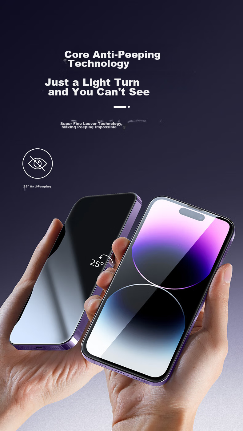 Защитная пленка ESR для Apple iPhone 14 Pro, противоударное закаленное стекло, антибликовая, антипылевая, антиотпечатки, 2 шт.