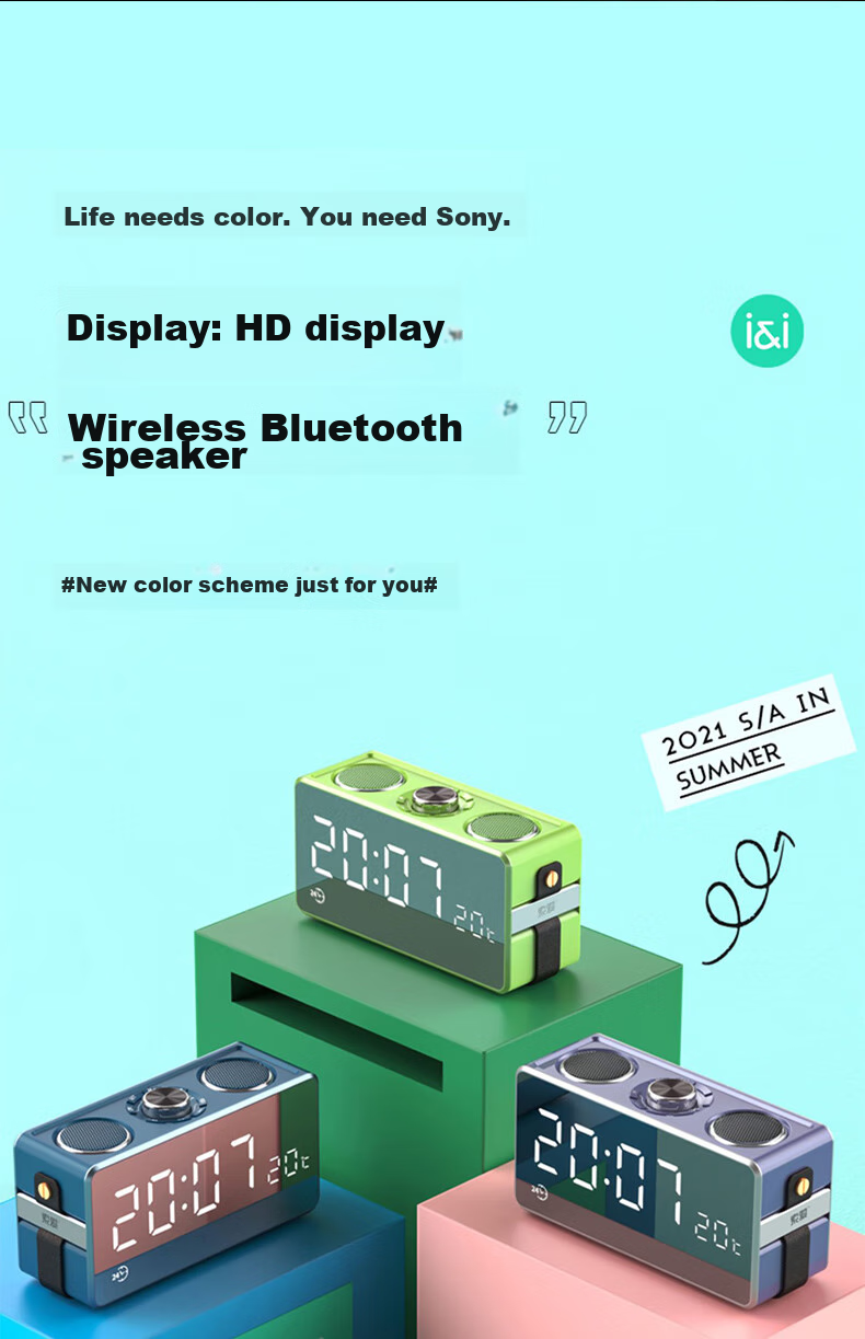 Портативная колонка Soaiy S18 Bluetooth, для домашнего использования, с функцией будильника, наружный сабвуфер, радио с разъемом для карт, усилитель для танцев, креативный дизайн, коралловый серый