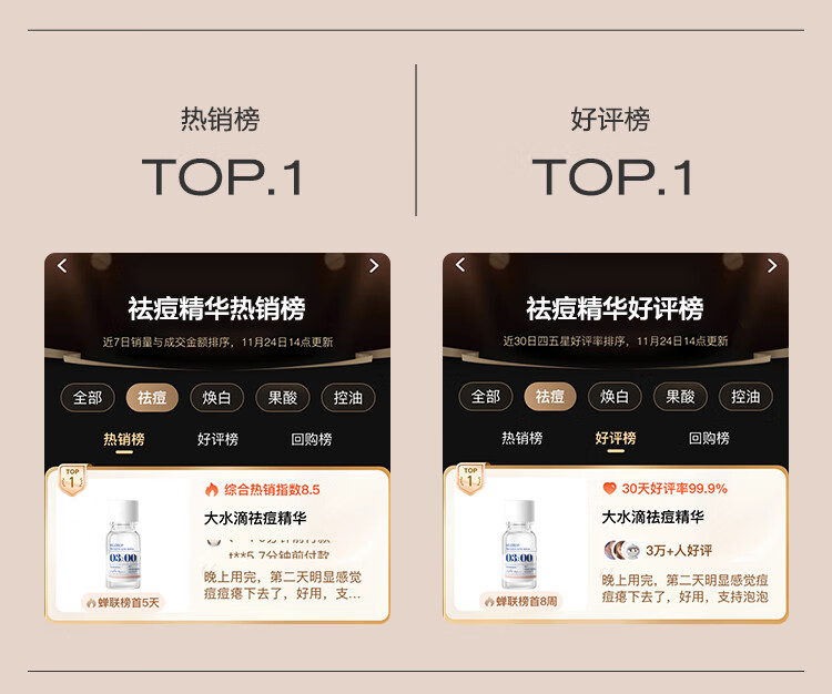 大水滴3点祛痘精华2.0升级 快速祛痘淡化红印水杨酸瘪痘男女 10ml	