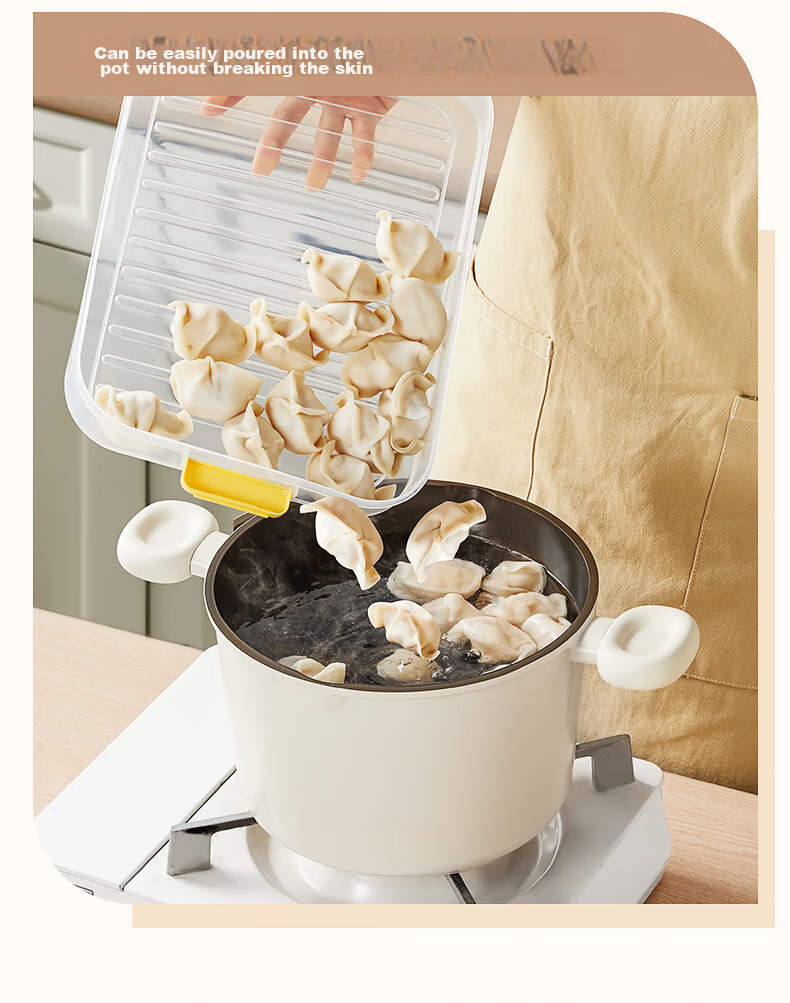 Контейнер для пельменей COOKER KING, многофункциональный, 4-слойный, большой, для хранения в холодильнике, пищевой пластик, белый