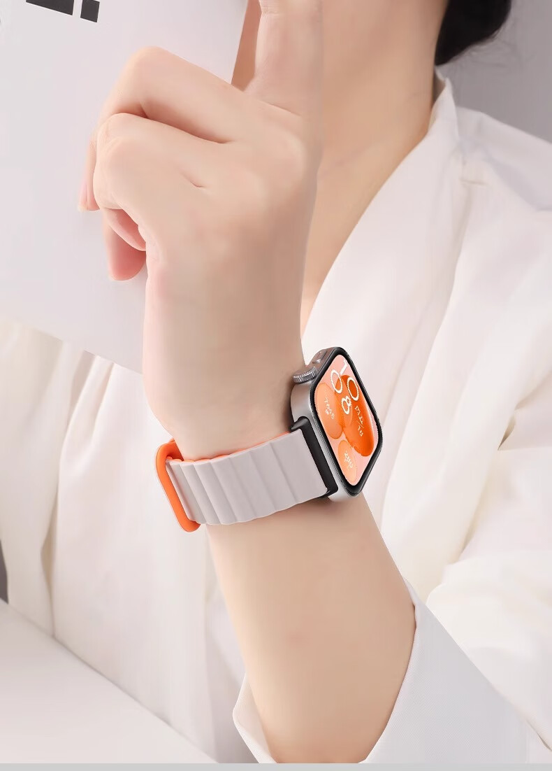 Ремешок Iboann для Huawei Watch Fit 3/4 Pro, силиконовый, магнитный, спортивный