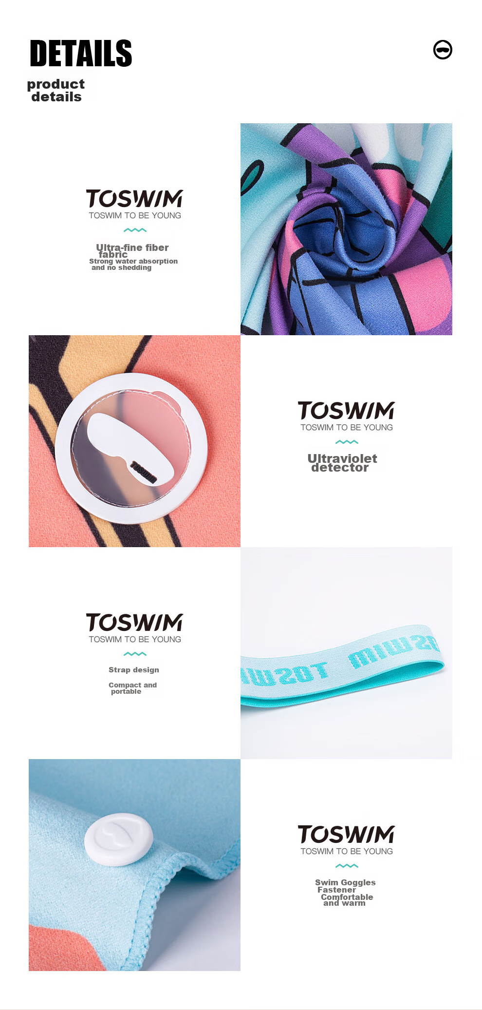 Полотенце для детей TOSWIM, быстросохнущее, для плавания, впитывающее, дорожное, быстросохнущее пляжное полотенце, дизайн "Жадный медведь"
