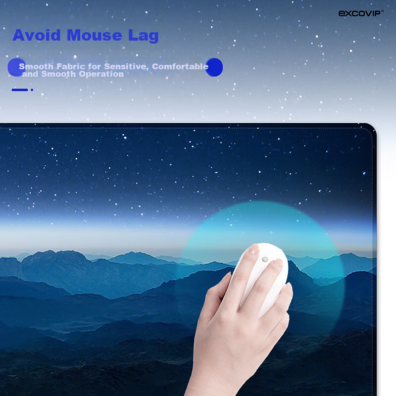 Игровой коврик для мыши EXCO Mountain Starry Night, большой, для компьютера, 700x300 мм