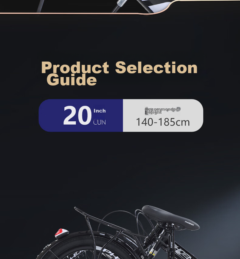 Phoenix Складной велосипед для взрослых, 20-дюймовые колеса, 7 скоростей, Shimano, подходит для мужчин и женщин, портативный городской велосипед
