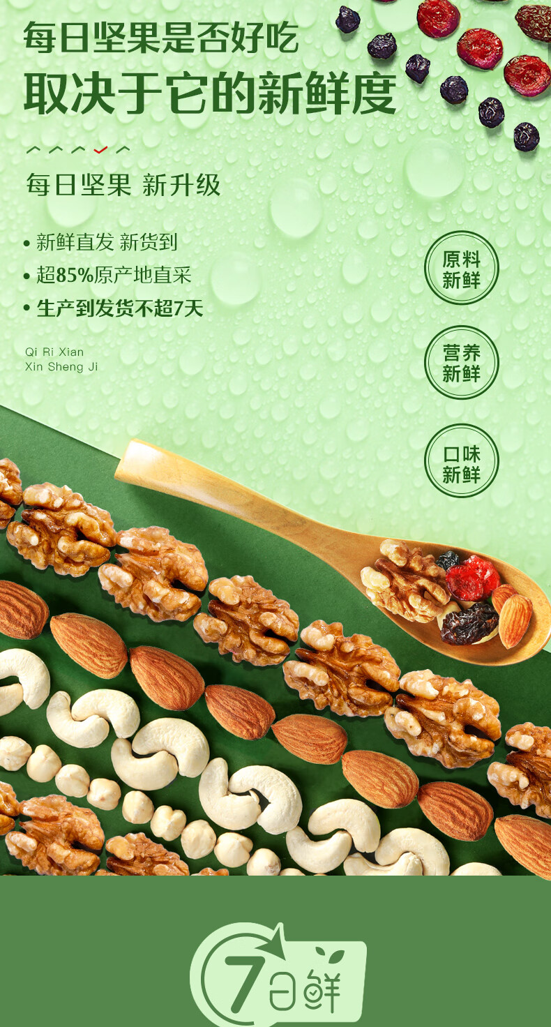 良品铺子每日坚果礼盒 混合坚果大礼包 干果原味坚果开心果孕妇零食 【独立罐装】每日坚果500g x1份