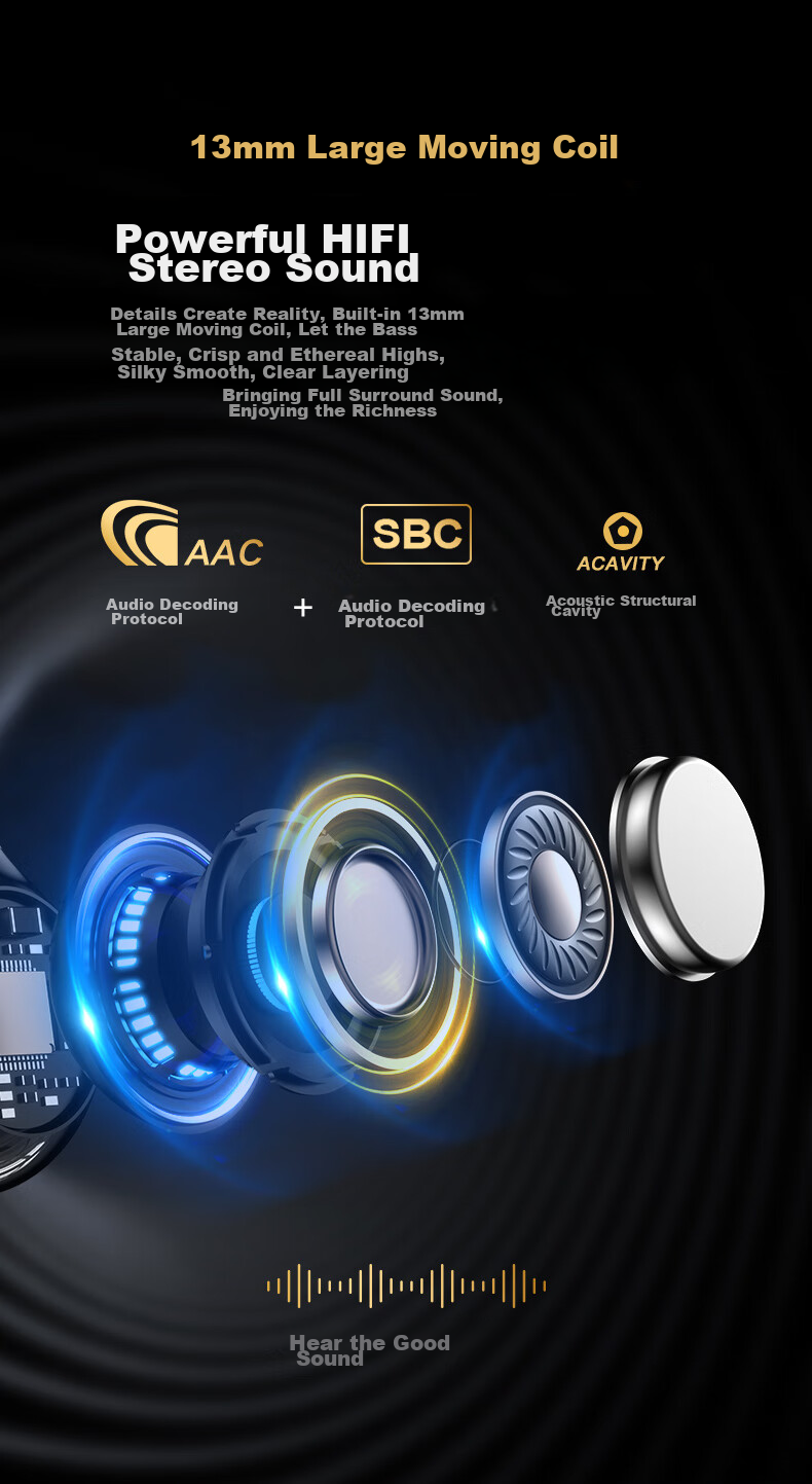 Беспроводные наушники Aigo TJ170, TWS, Bluetooth 5.3, с зажимом на ухо, открытого типа, для спорта, бега, звонков, совместимы с телефонами и компьютерами, бежевые