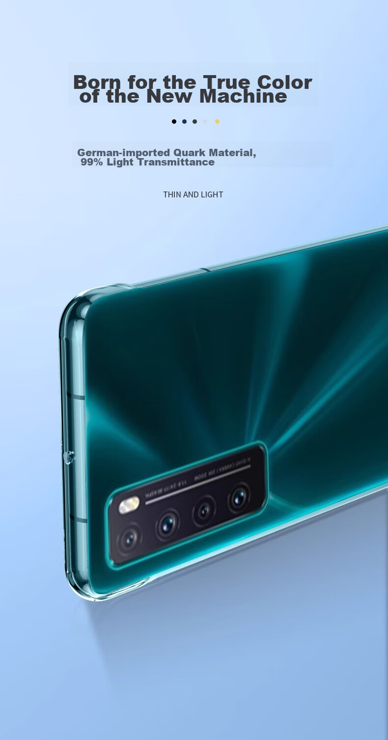 Чехол-накладка ZHIWEISHI для Huawei Nova 7, ультратонкий, прозрачный, противоударный, простой дизайн