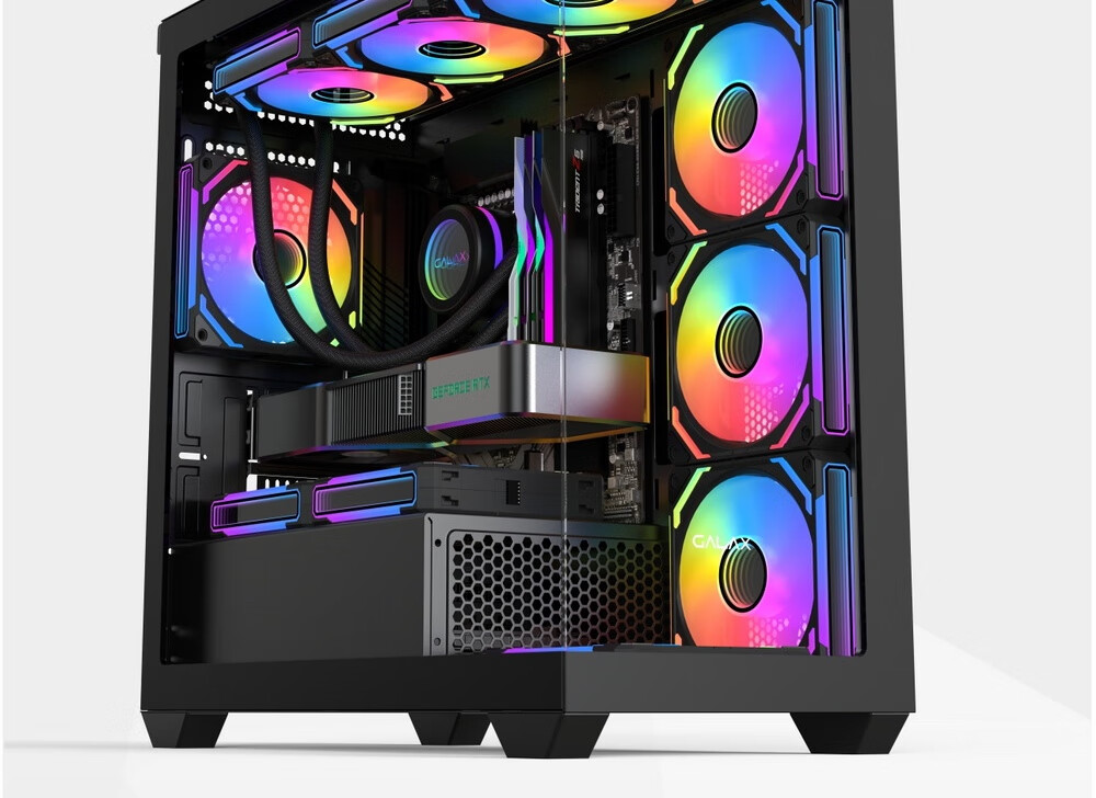 Компьютерный корпус Yingchi Aurora 3-M White (M-ATX/360мм), белый, с панорамным обзором
