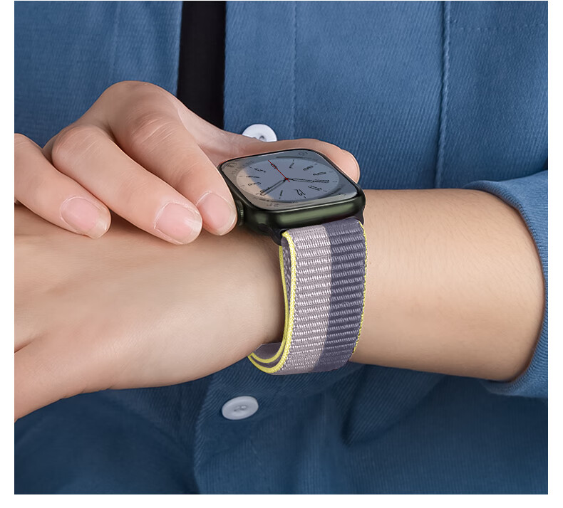 Ремешок BHO для Apple Watch, нейлоновый, спортивный, синий, для моделей S11/S10/S9/8/7/6/Ultra/SE3/2/1, размер 44/45/46/49мм