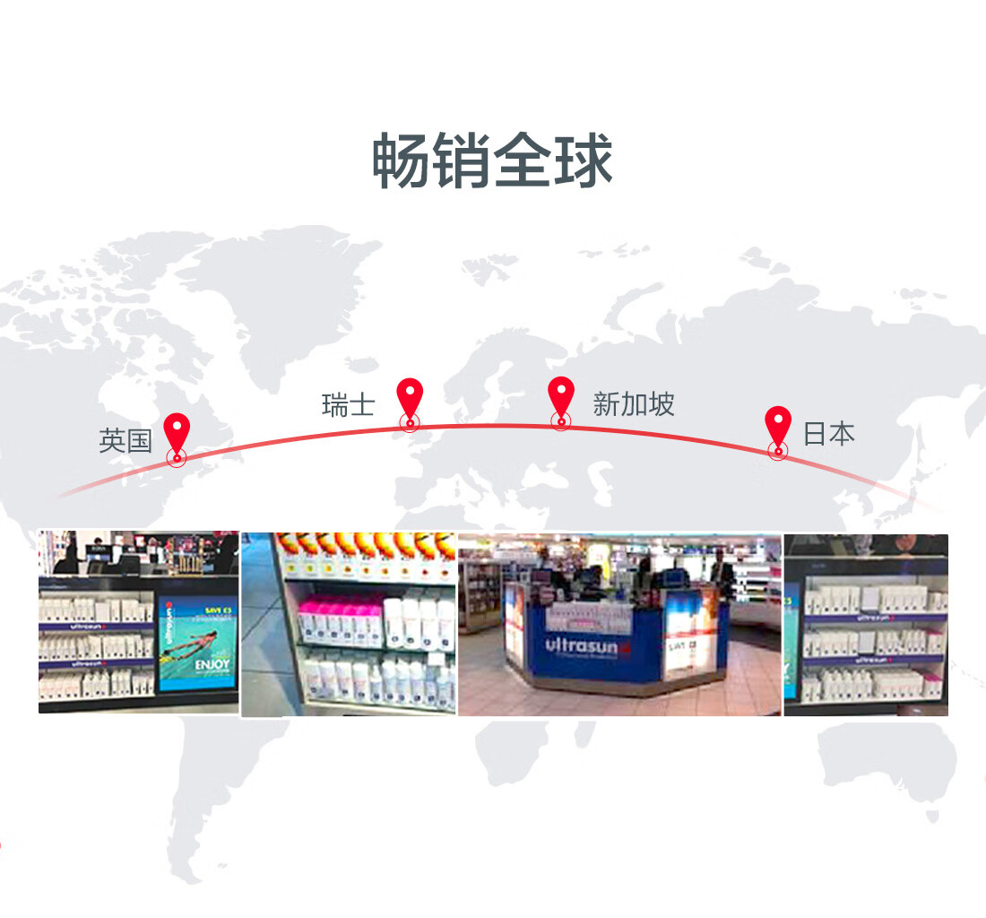 优佳（Ultrasun）小蓝盾防晒霜  隔离多效亮肤防晒乳SPF50+ PA++++ 40ml 水感防晒霜男女 敏感肌可用