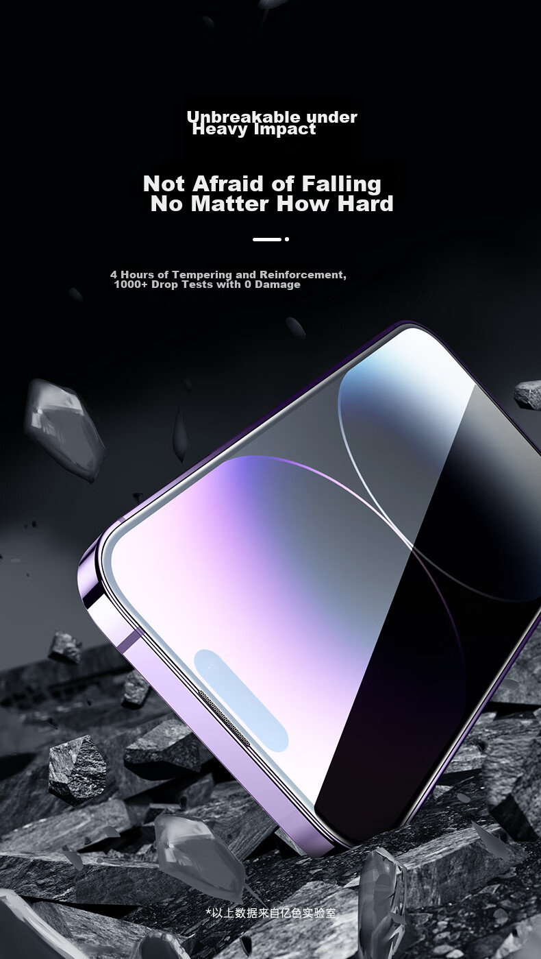 Защитная пленка ESR для Apple iPhone 14 Pro, противоударное закаленное стекло, антибликовая, антипылевая, антиотпечатки, 2 шт.