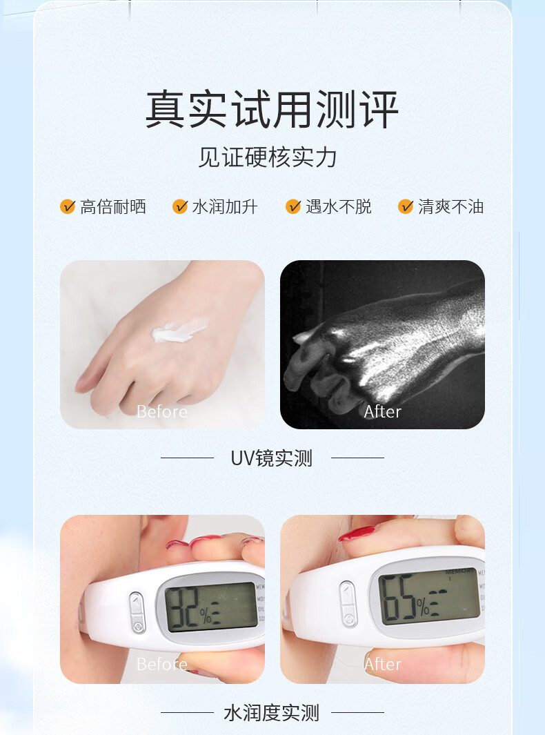 幽玫防晒霜隔离清爽质地夏季全身保湿面部水汗清爽SPF50+ 【轻薄一夏】一瓶装