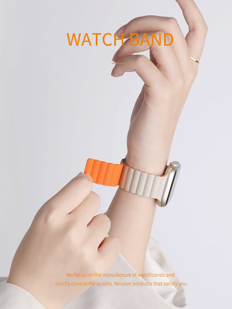 Ремешок Watchbond Magnetic Silicone Loop для Apple Watch, силиконовый, черный, 38/40/41/42 мм