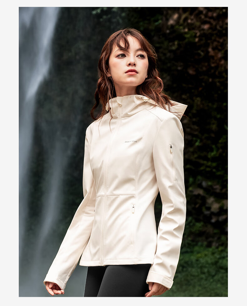 Женская куртка MOLY VIVI Slim-Fit Soft Shell Jacket, ветрозащитная и водонепроницаемая, для активного отдыха и туризма, осень-зима