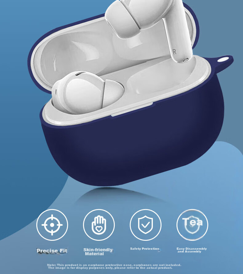 Защитный чехол KMaxAI для наушников Redmi Buds 5 Pro, простой силиконовый чехол, матовый, защищающий от отпечатков пальцев, однотонный, с крючком, темно-зеленый