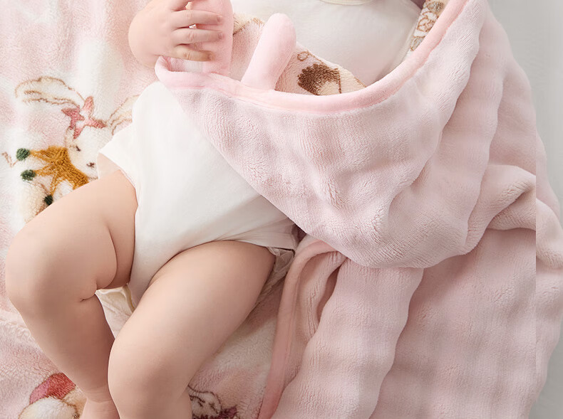 Детское одеяло Babycare, двухслойное антибактериальное флисовое, для детского сада, для сна в любое время года, дизайн "Маленькая собачка", 110*140 см