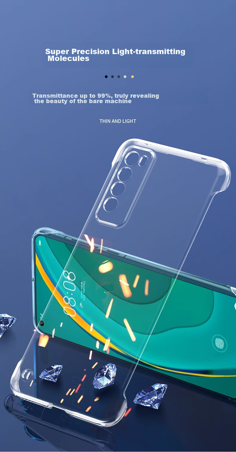 Чехол-накладка ZHIWEISHI для Huawei Nova 7, ультратонкий, прозрачный, противоударный, простой дизайн