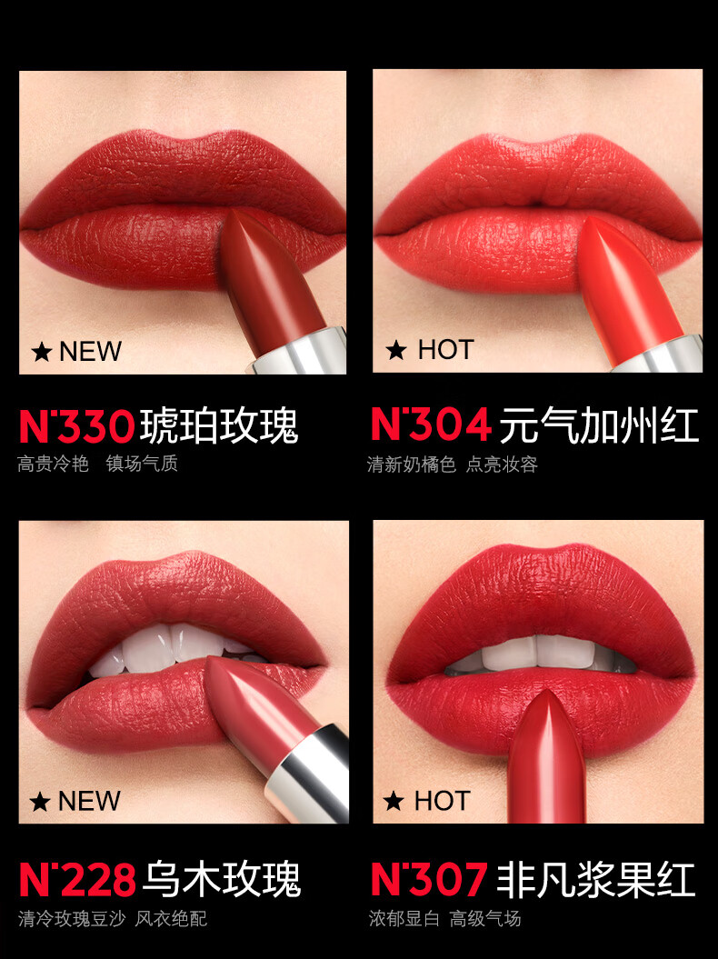 纪梵希（Givenchy）高定禁忌小羊皮N333口红礼盒唇膏宝石红 生日礼物 送女友