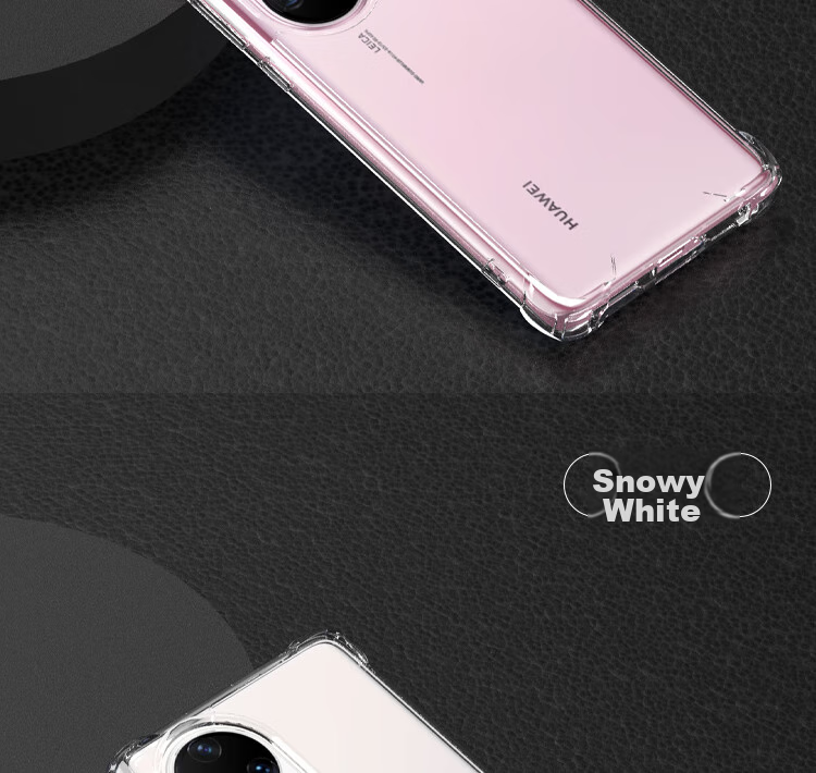 Чехол ESCASE для Huawei P50 Pro, полный охват, защита от падения, противоударный, анти-желтый, немецкий импортный TPU Bayer, высокая прозрачность
