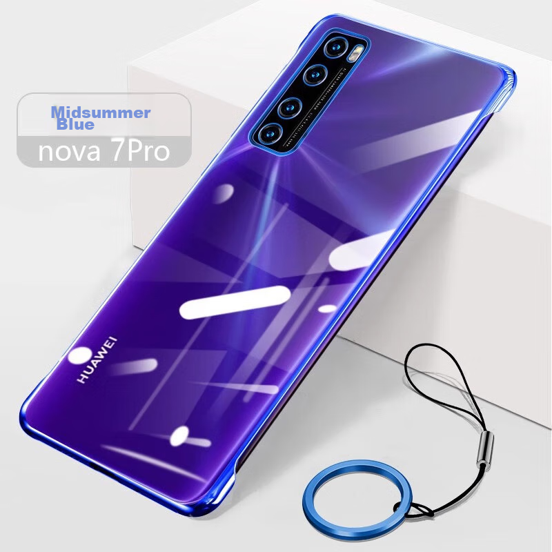 ZHIWEISHI Чехол для Huawei Nova 7 Pro, ультратонкий, полностью прозрачный, безрамочный, ударопрочный