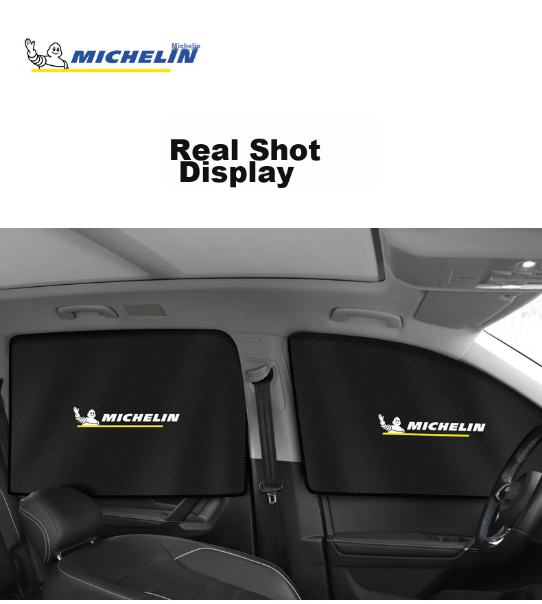 Магнитные шторки MICHELIN для боковых окон автомобиля, защита от солнца и жары, складные, 4 шт.