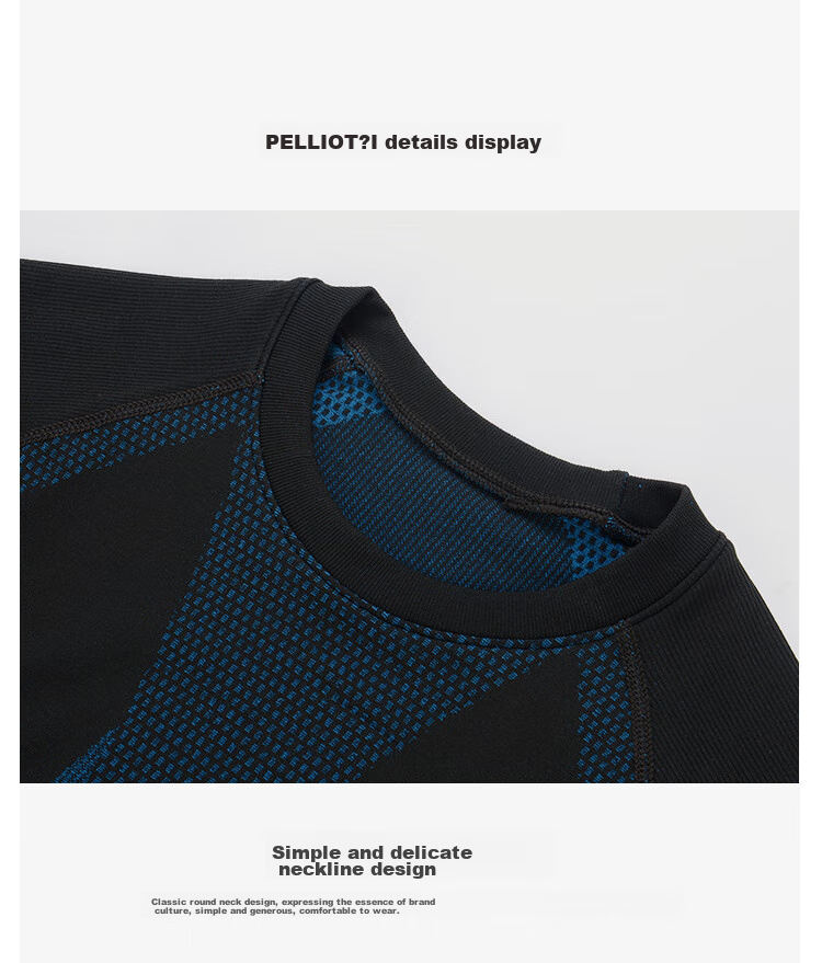 Термобелье Pelliot Sports для мужчин и женщин, высокая эластичность, отвод влаги, для лыжного спорта, быстросохнущее, компрессионный комплект 1856, черный, размер S