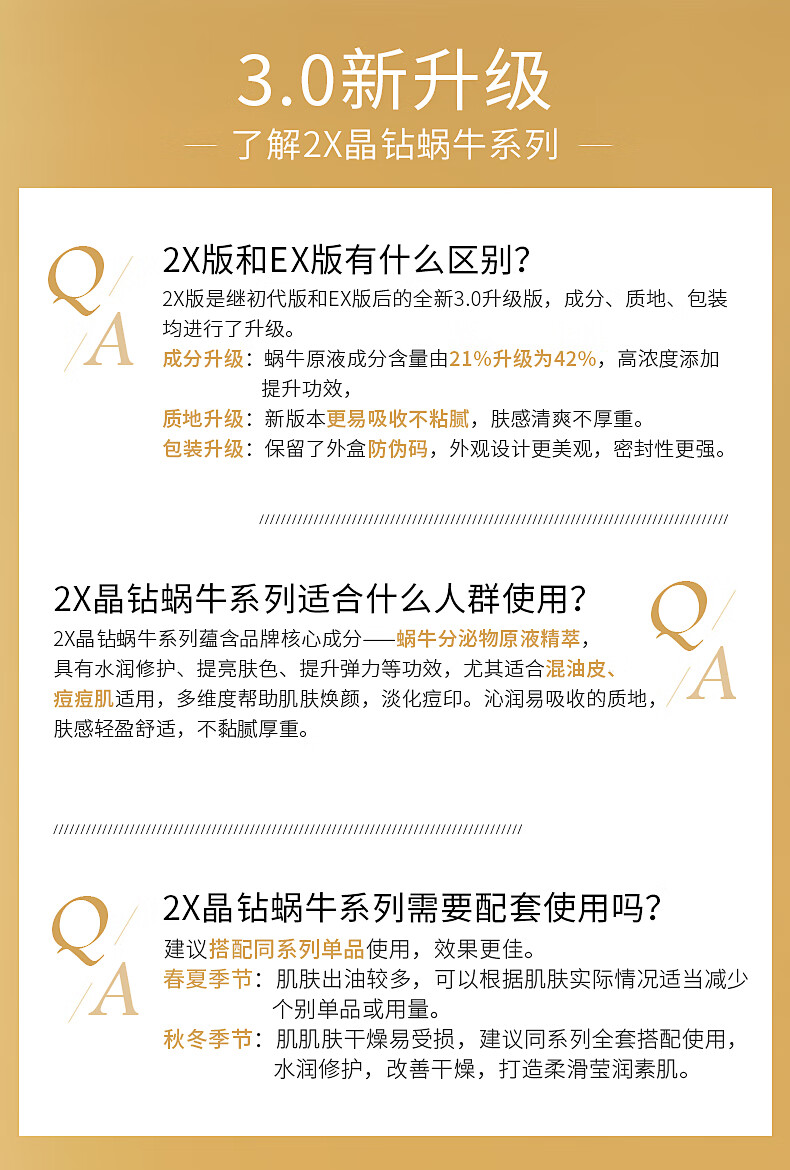 伊思（It’s skin）2X晶钻蜗牛氨基酸洗面奶 淡化痘印洁面乳深层清洁控油男女适用