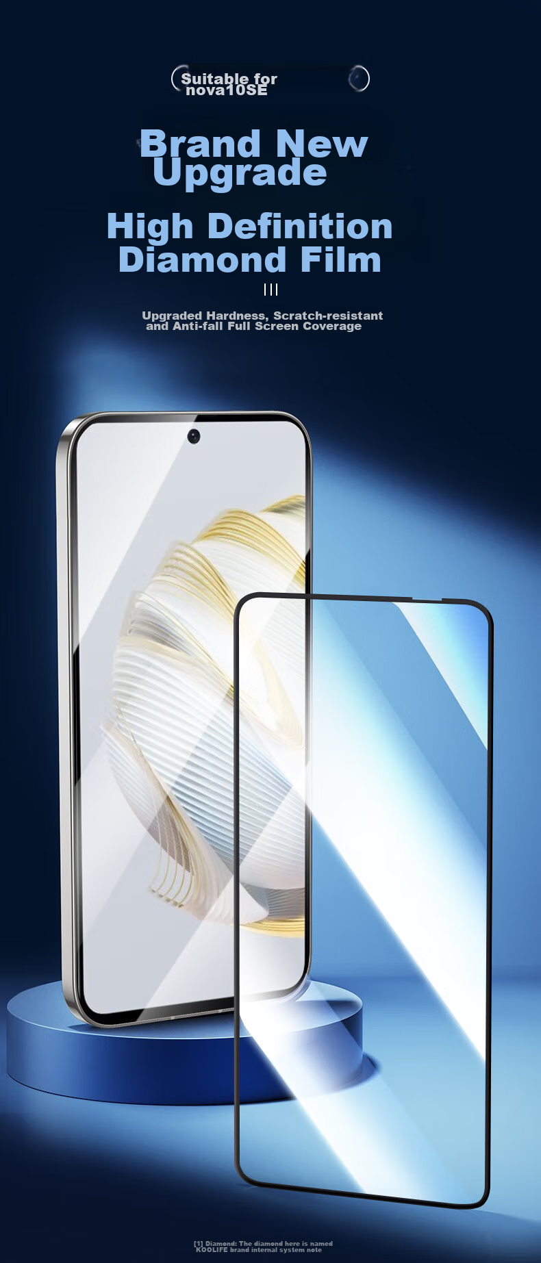 Защитное стекло для экрана KOOLIFE для Huawei Nova 10 SE, полное покрытие, ультратонкое, HD, закаленное стекло, защита от отпечатков пальцев