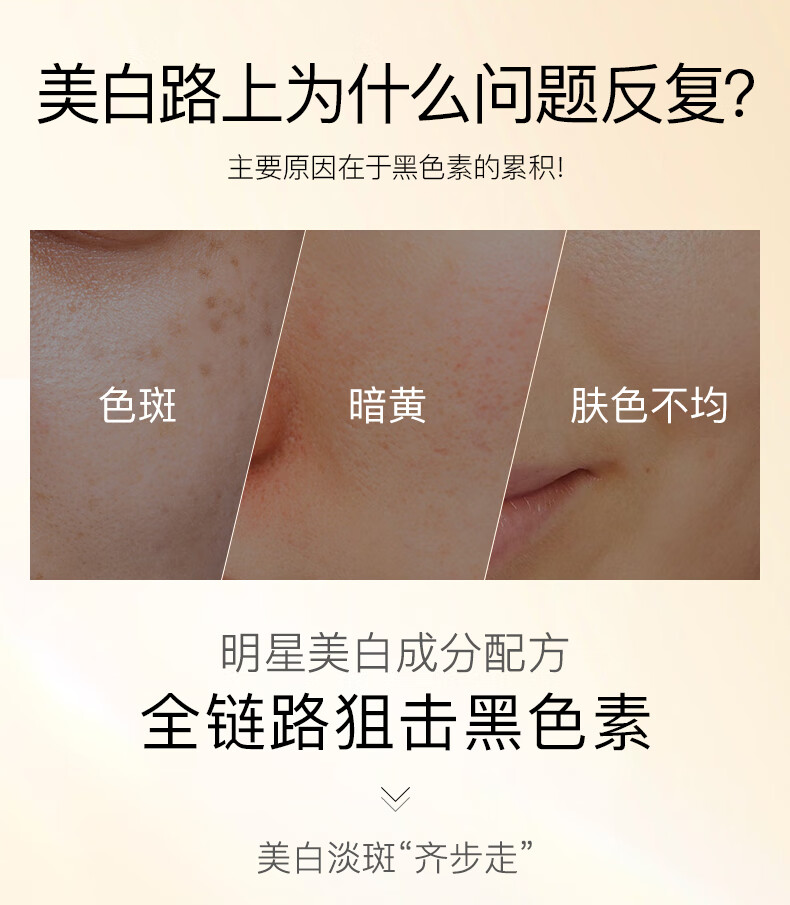 韩束聚光白淡斑匀亮精华乳液100ml 烟酰胺提亮美白护肤品化妆品