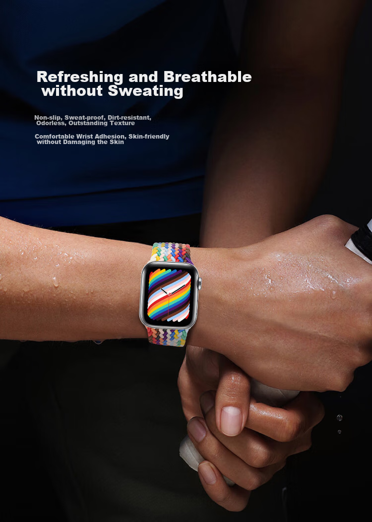 Ремешок MSSM для Apple Watch Series 11/Ultra 3/S10/9/8/SE3, нейлоновый плетеный, цвет "Камуфляж", размер 44/45/46/49 мм