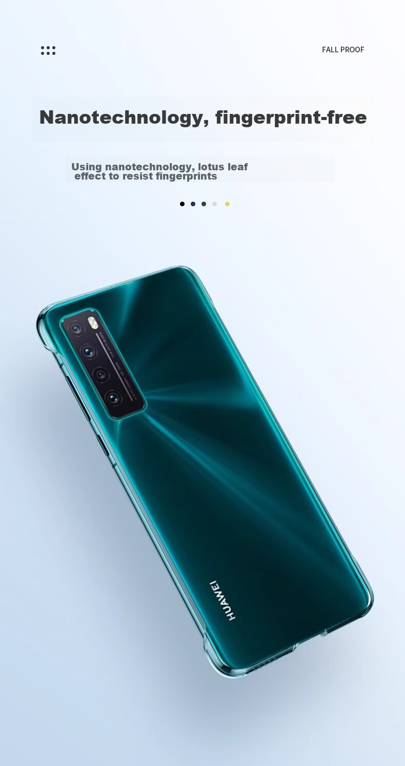 Чехол-накладка ZHIWEISHI для Huawei Nova 7, ультратонкий, прозрачный, противоударный, простой дизайн