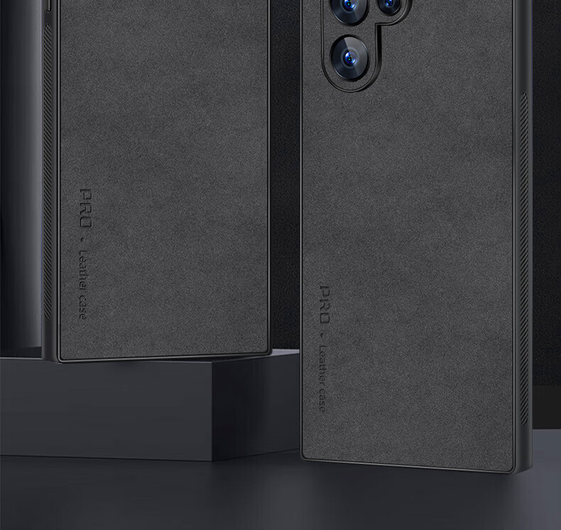 Чехол для Samsung S24 Ultra Shangsu, кожаный, противоударный, защита камеры, серый