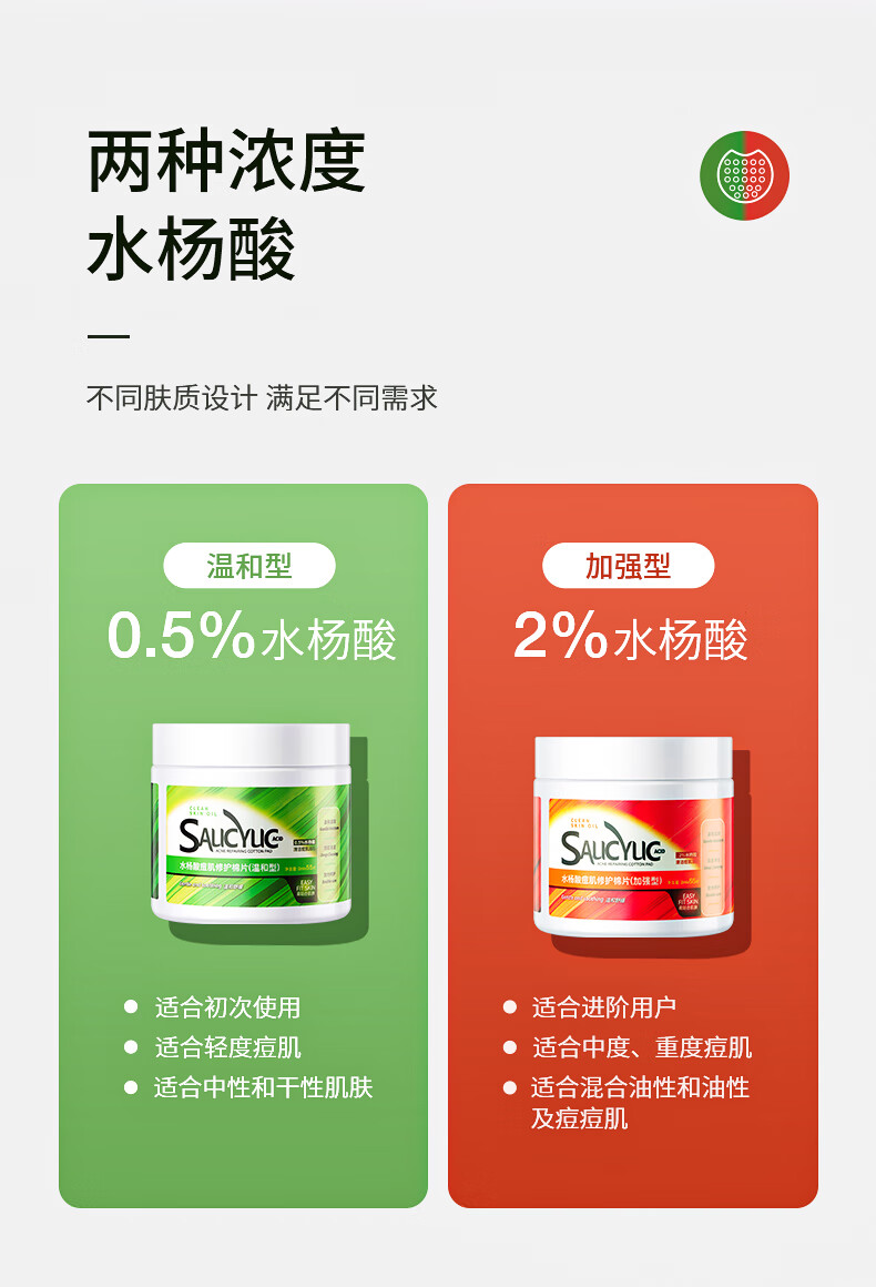 苋丹博士水杨酸棉片去痘黑头粉刺闭口黑头舒缓收缩毛孔控油温和不含酒精