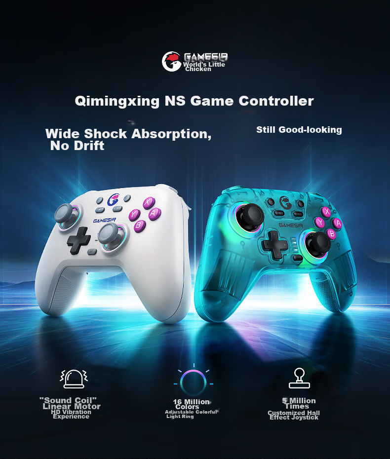 Беспроводной геймпад GAMESIR Star NS Edition T4 Nova Sai Bolan для Nintendo Switch, ПК, Android, Cyber Blue