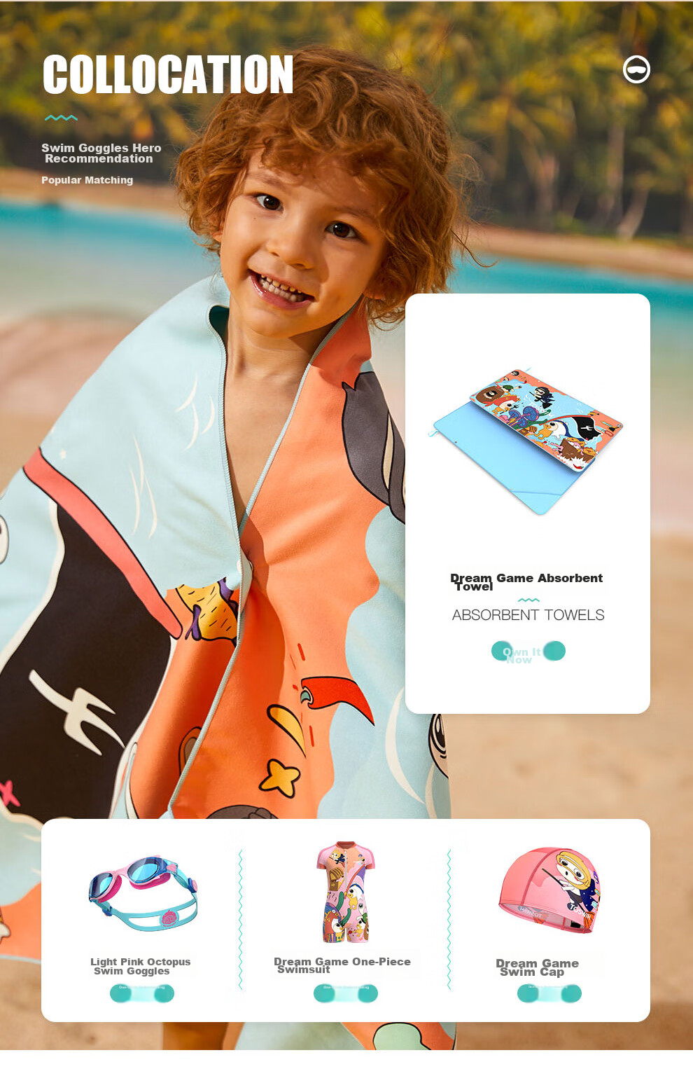 Полотенце для детей TOSWIM, быстросохнущее, для плавания, впитывающее, дорожное, быстросохнущее пляжное полотенце, дизайн "Жадный медведь"