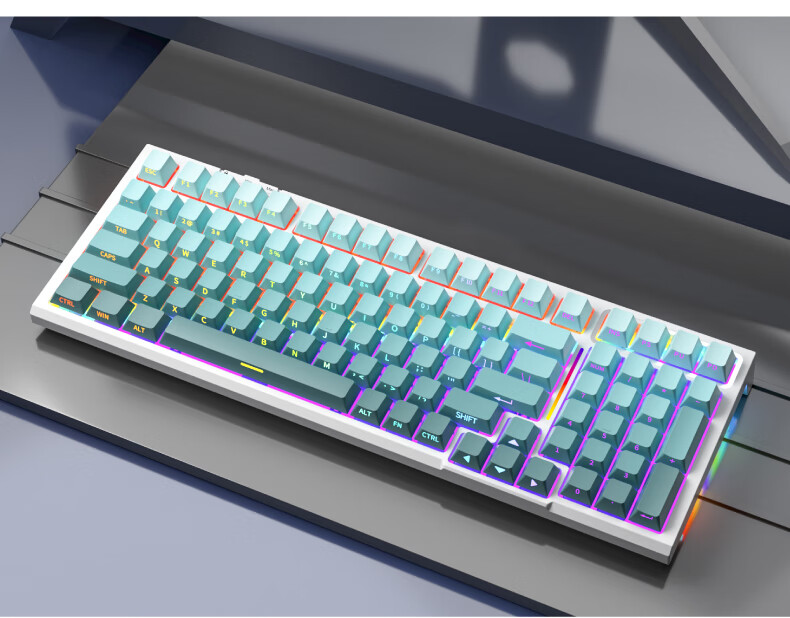 Механическая клавиатура RK R98, 99 клавиш, трехрежимная (2.4G, Bluetooth, проводная), RGB подсветка, Sky Blue RGB Smoky Blue Switches