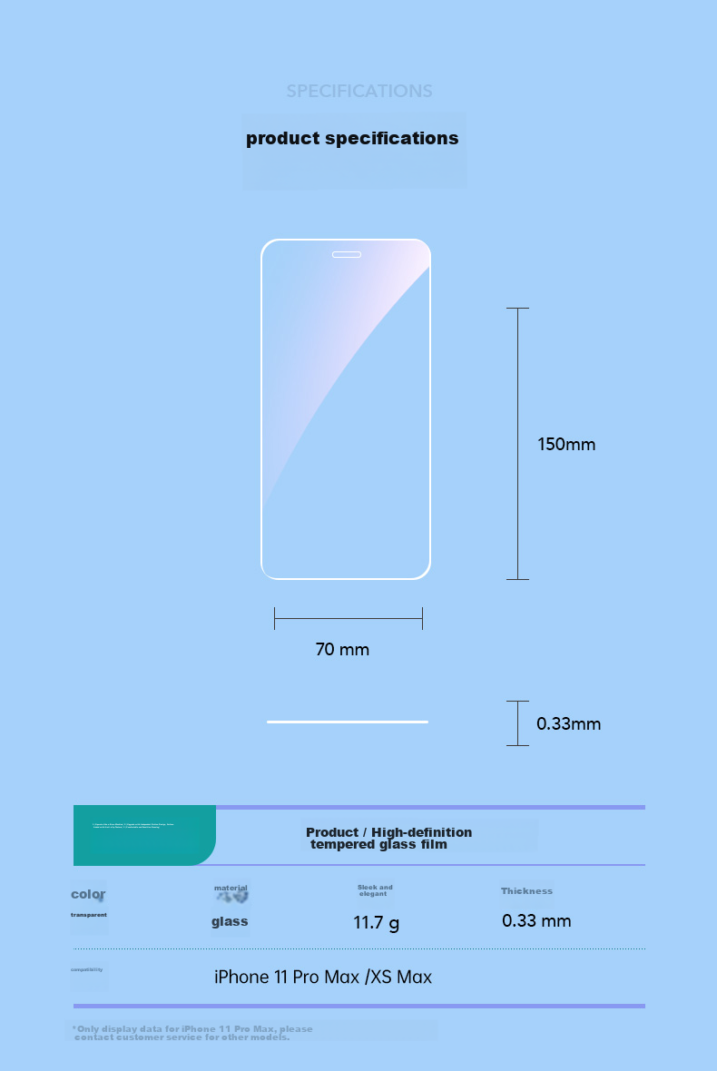 Защитное стекло ESR для Apple iPhone 11 Pro Max / XS Max, прозрачное, закаленное стекло, защита от царапин и отпечатков пальцев