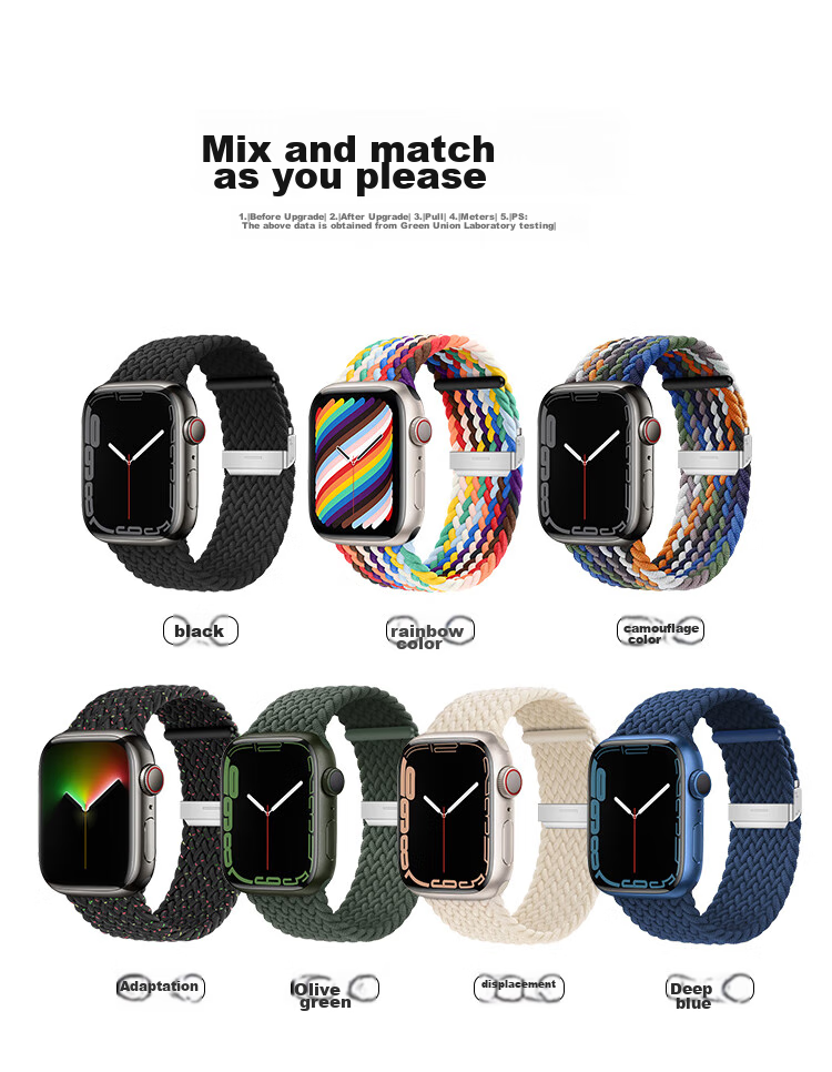 Ремешок MSSM для Apple Watch, нейлоновый плетеный, камуфляжный, 38/40/41/42 мм