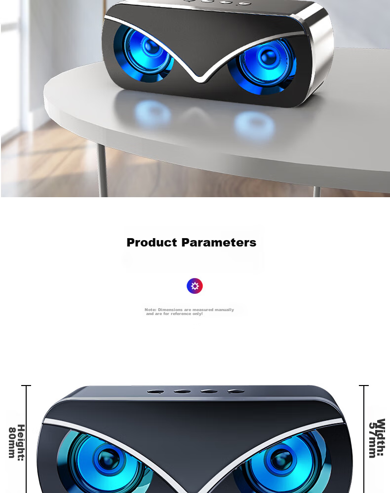 Беспроводная Bluetooth-колонка SADA V6, сабвуфер, высокая громкость, мини-портативная, совместимая с картой и USB, радио, для дома и улицы