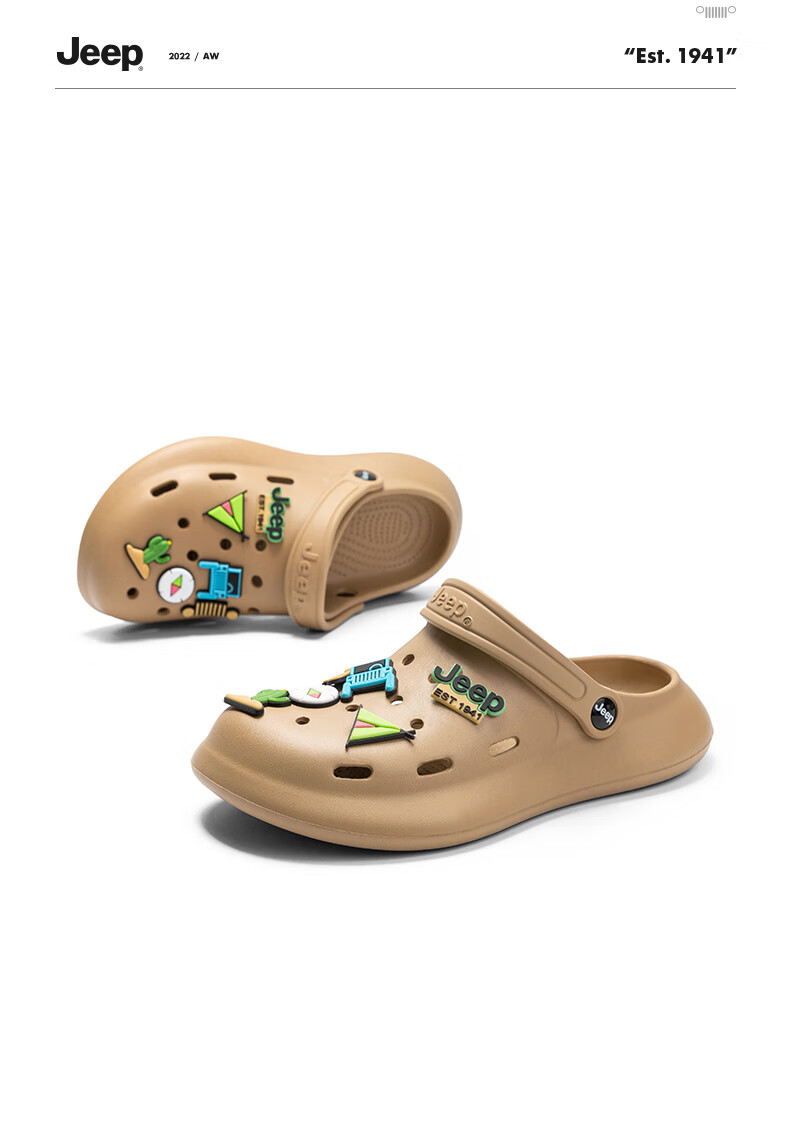 韓国大人気 ★ JEEP Family Slippers Jeep platform Crocs women's home indoor slippers couple