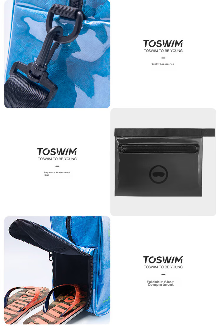 Сумка для плавания TOSWIM, водонепроницаемая, для разделения сухого и мокрого, для мужчин и женщин, спортивная сумка для фитнеса, кросс-боди