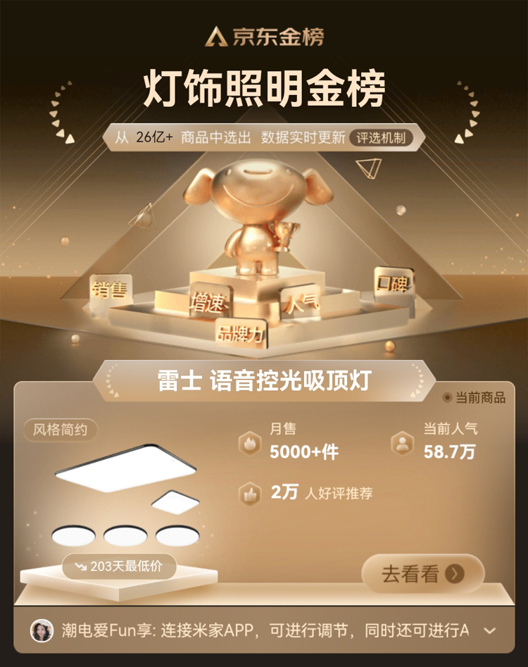 雷士(NVC)led吸顶灯北欧现代简约客厅卧室书房餐厅超薄灯具 108W遥控调光客厅灯饰 极光灯具套餐