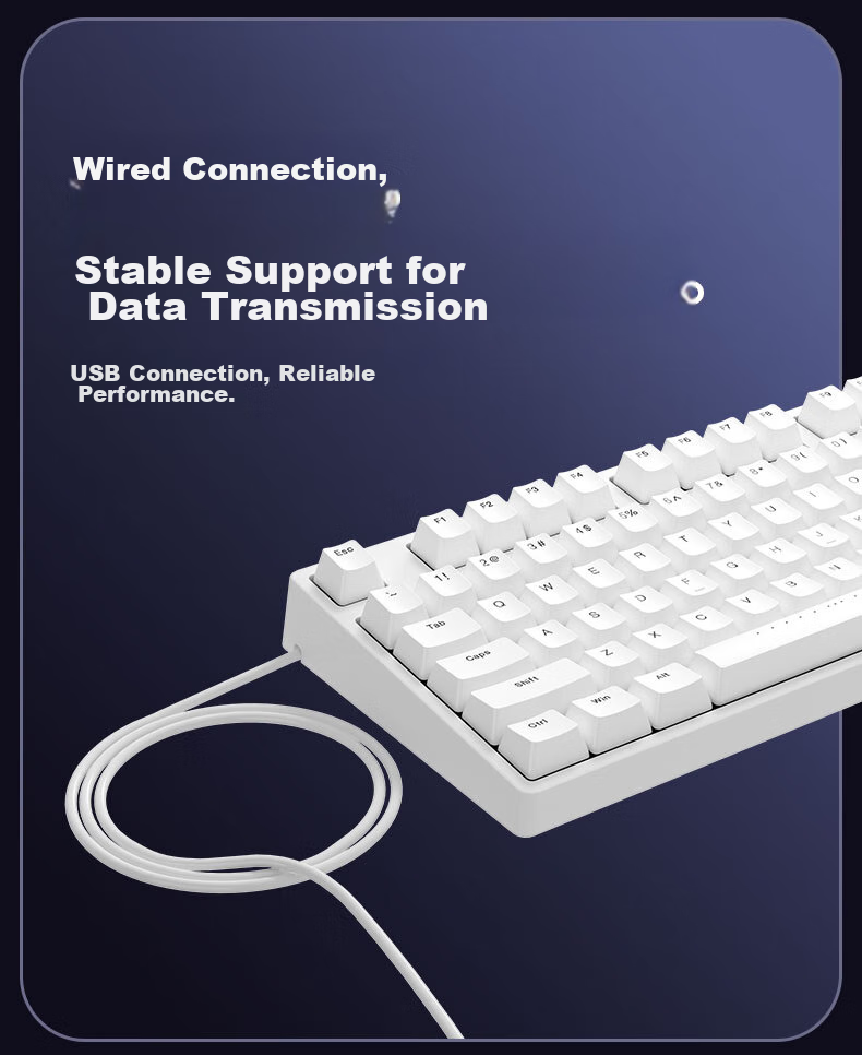 Механическая клавиатура ikbc C108 Wired White Red Switch, 108 клавиш, проводная, белая